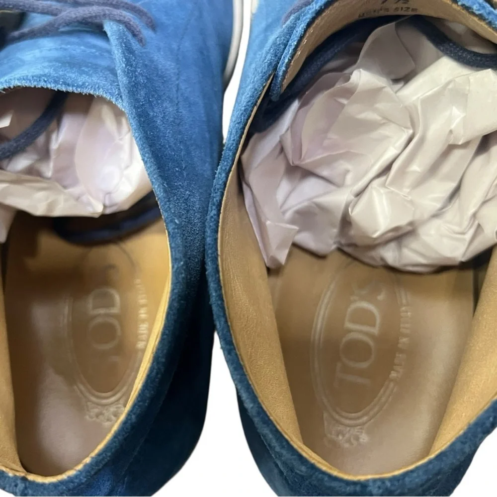 🔥 Tod’s Blue Suede‎ Desert Chukka Boots – Men’s 7.5 (US 8–8.5 Fit)